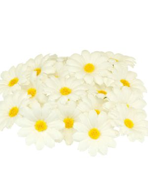 20 stk Hvite Dekorasjonsblomster