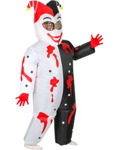 Oppblåsbar Blodig Joker Kostyme