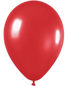 100 stk 23 cm MEGAPACK - Rød Metalic Balloner