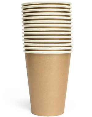 14 stk Gullfargede Pappkrus 210 ml