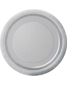16 stk Sølvfarvede Paptallerkner 22 cm