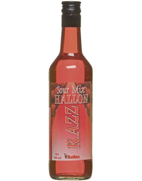 BarKing Raspberry Sour - Drinkblanding/Sourmix med Sur Bringebærsmak i Glassflaske 50 cl