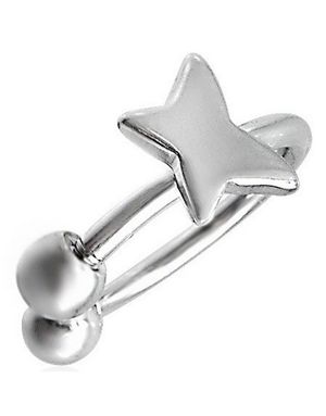 Rund Øjenbrynspiercing med Enkel Sommerfugl - 1,2 x 10 mm