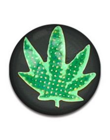 Green Weed - Sort Dermal Anchor Kugle