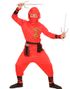 Rødt Ninja Børnekostume