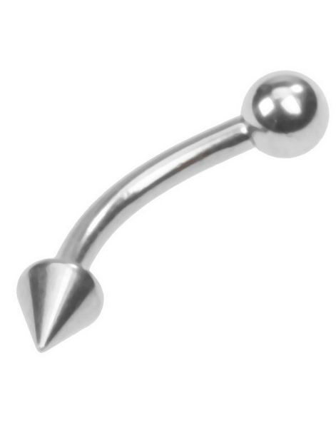 Øjenbrynspiercing med Spike med Rund Kugle - 1.2 x 8 mm
