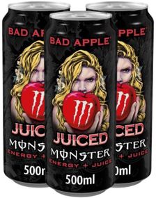 12 stk Monster Energy Juiced Bad Apple 500 ml Energidrikk - Helt Brett