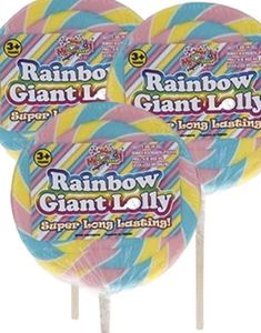 12 stk Store Pastel Regnbuefarvet Kærlighed på Pind 11 cm - Mr. Candy - Hel Æske