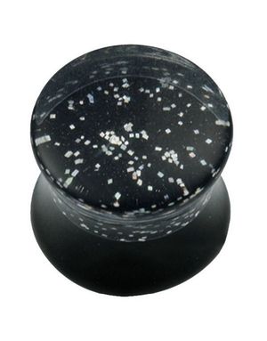 Two Sides Black/Clear - Piercing Plug