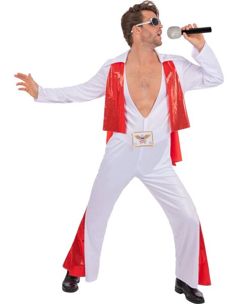 Lisensiert Elvis Jumpsuit Herrekostyme