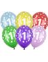 1 Tallet Flerfargede Ballonger- 30 cm