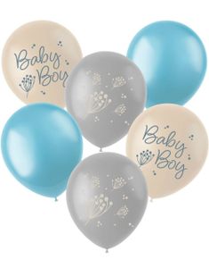 6 stk 33 cm Ballonger - Baby Boy Miks
