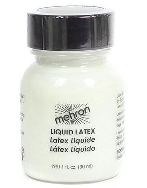 CLEAR Liquid Latex med Kost 30 ml Mehron Flydende Latex