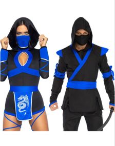 Par-kostume - Blå Ninja kostumer
