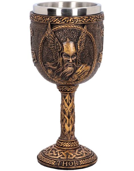 Bronzefarvet Thor Drikkebæger 17 cm