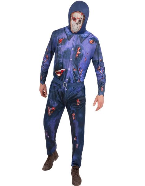 Lisensiert Friday the 13th Jason Voorhees Kostyme til Herre