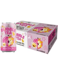 24 stk Madam Hong Bubble Tea Peach Iced - Fersken Bubble/Boba Te - Hel Eske 24x320 ml (Taiwan)