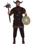 Brunt Vikingkostyme til Mann 4 Deler - Strl XL