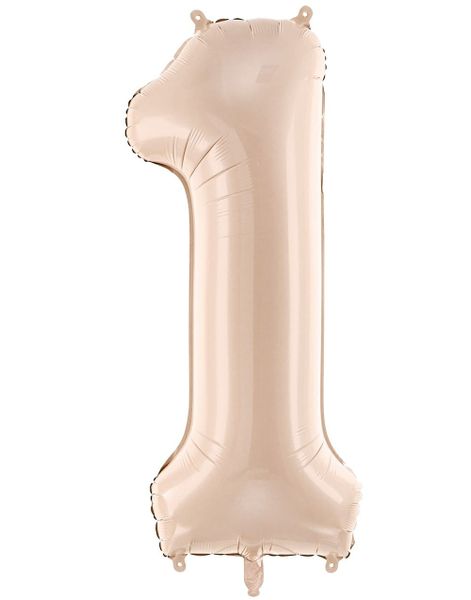 Tallet 1 - Beige Stor Folieballong 72 cm