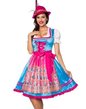 Traditionel Dirndl-Oktoberfestkjole med Forklæde