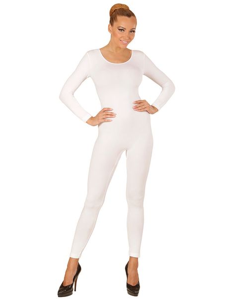 Hvid Bodysuit med Lange Ærmer