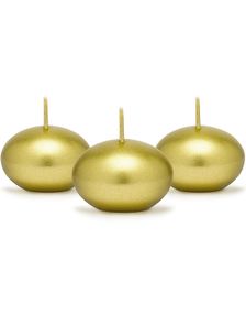 50 stk Guldfarvet Flydende Stearinlys 4 cm