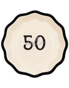 6 stk Papptallerkener 18 cm - Hello 50