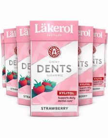 24 stk Läkerol Dents Strawberry Mint / Sukkerfrie Pastiller med Lakrissmak - Hel Eske 864 gram