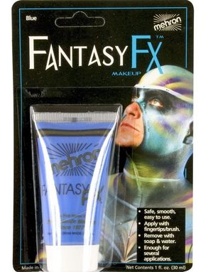 Blue Fantasy F-X Makeup - 30 ml Vandbaseret Mehron Ansigts- og Kropssminke