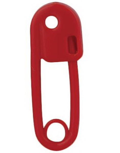 Sikkerhedsnål 1.6 mm - Rød Ørepiercing