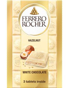 Ferrero Rocher Hvit Sjokoladeplate med Hasselnøtter 90 gram
