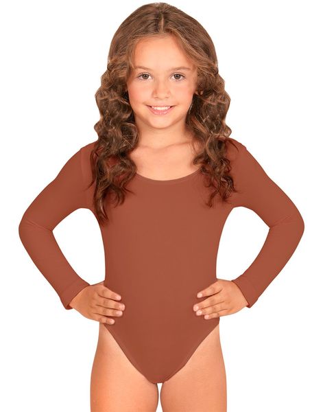 Brun Body med Lange Ærmer til Børn