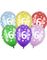 Flerfarvede Talballoner 1-80 - 30 cm