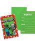 6 stk Invitationer med Konvolutter - Minecraft Party