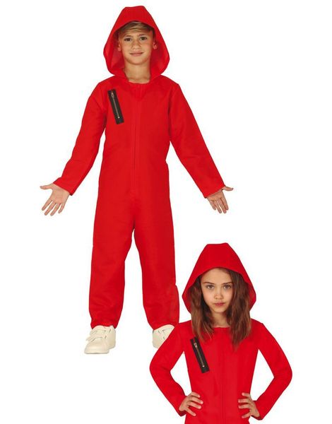 Rød Fange Jumpsuit-Kostyme til Barn
