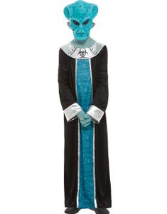 Sort og Blåt Alien Kostume til Børn med Maske