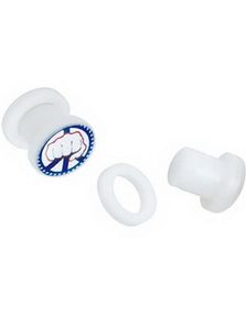 Fight For Freedom - Hvid Piercing Plug