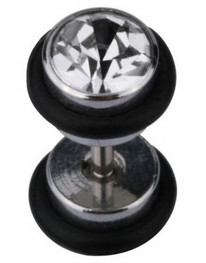 Fake Piercing med To Kugler & Hvide Sten