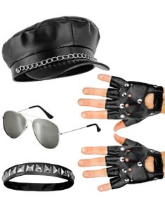 Rocker/Biker Kostumesæt - Onesize