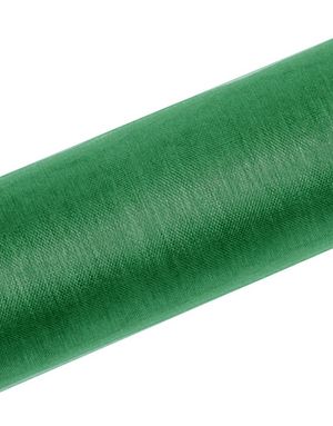 MØRKEGRØN Gennemsigtig Organzaløber 16 cm x 9 meter