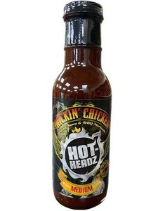 DATO PRODUKT - Kickin' Chicken Medium Wing Sauce - Mediumstærk Chipotle Kyllingesauce/ BBQ Marinade 410 gram (Costa Rica)