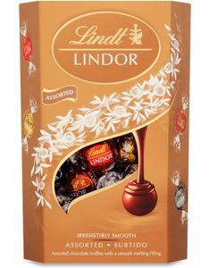 Stor Lindt Lindor Assorted - Forskellige chokoladetrøfler med fyld 337 gram