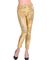 Guldfarvet Leggings med Pailletter