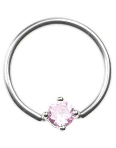 BCR Piercing med Rosa Sten