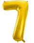 JUMBO Guldfarvet Talballoner 0-9 - 86 cm