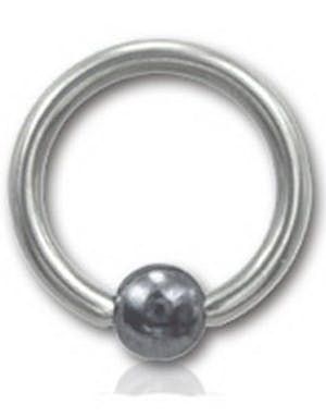 Silver BCR med Hematite ball Titan