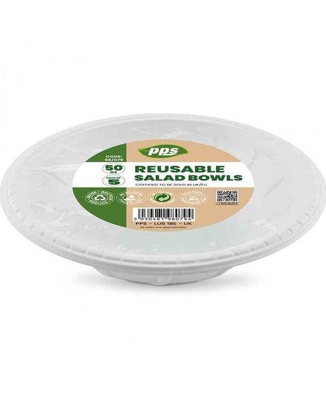 5 stk Store Dype Gjenbrukbare Plastikkskåler 25x5,5 cm