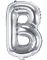 Sølvfarvet Bogstavballoner A-Z - 35 cm