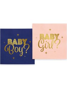 20 stk Gender Reveal Servietter 33x33cm