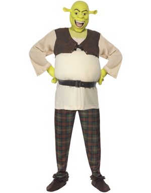 Shrek - Komplett Lisensiert Kostyme til Herre